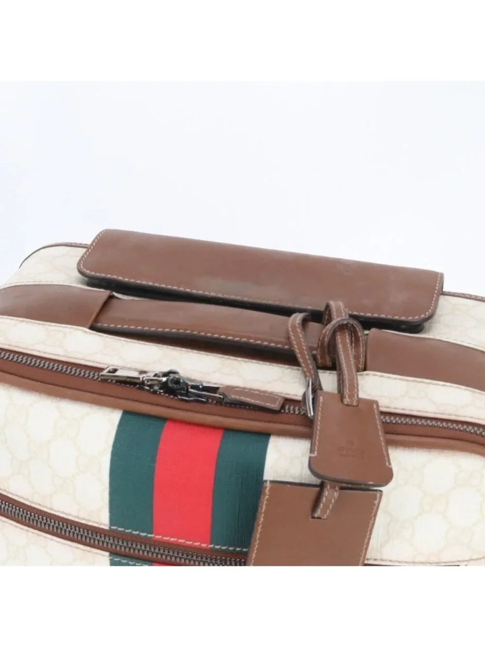★SOLD★ Gucci Sherry Line GG Supreme Suitcase Carry Case Bag Business Travel - Picture 3 of 11